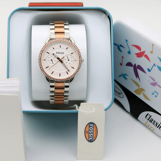 Dual Tone White Watch