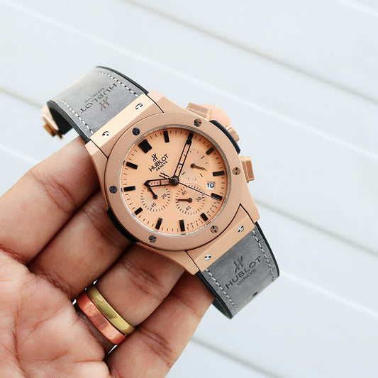 Grey Leather Watch