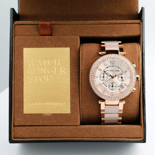 Full Pink Metal Watch