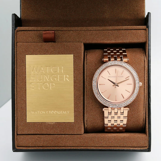 Full Rose Gold Metal Watch