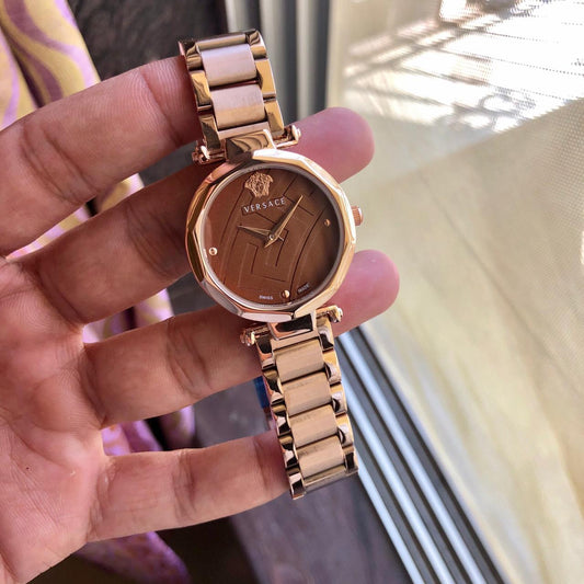 Rose Gold Maroon Watch