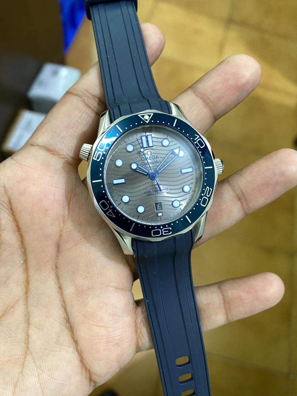Navy Blue Fiber Automatic Watch