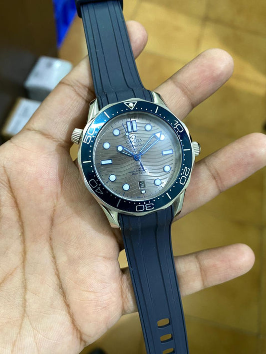 Navy Blue Fiber Automatic Watch