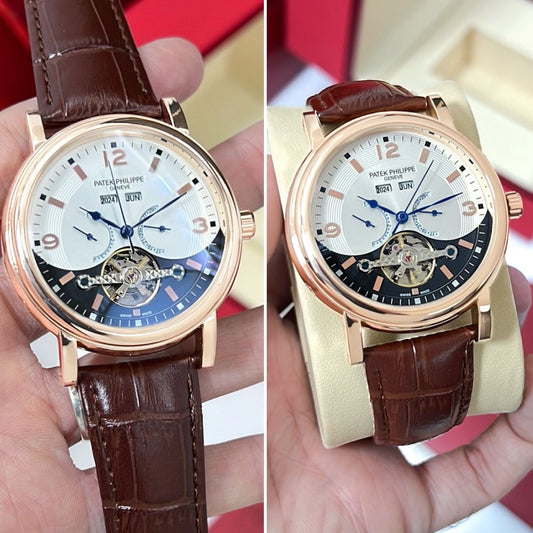 Brown Leather Automatic Watch