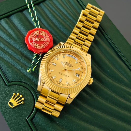 Full Gold Day Date Watch