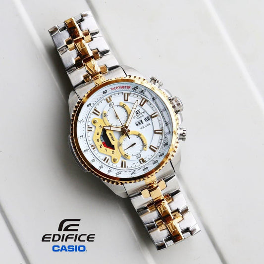 Silver Gold Premium Chronograph Watch