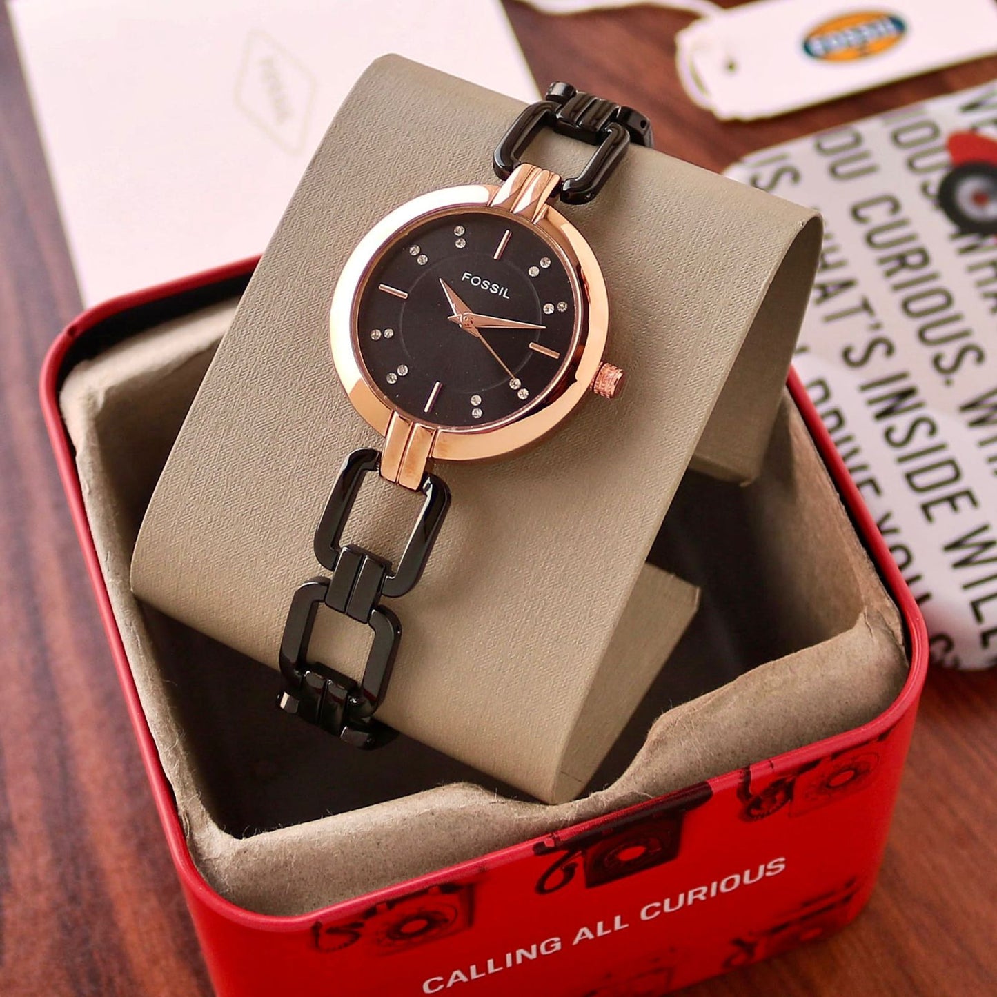 Black Rose Gold Watch