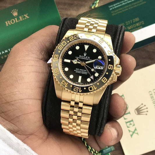 Gold Black Automatic Watch