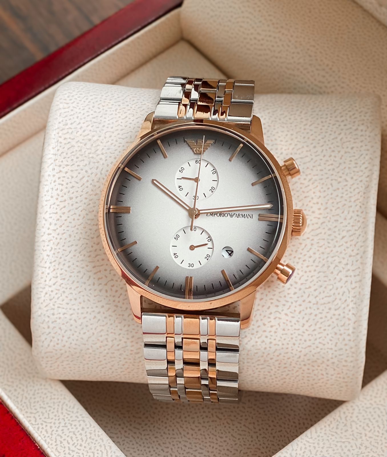 Dual Tone White Watch