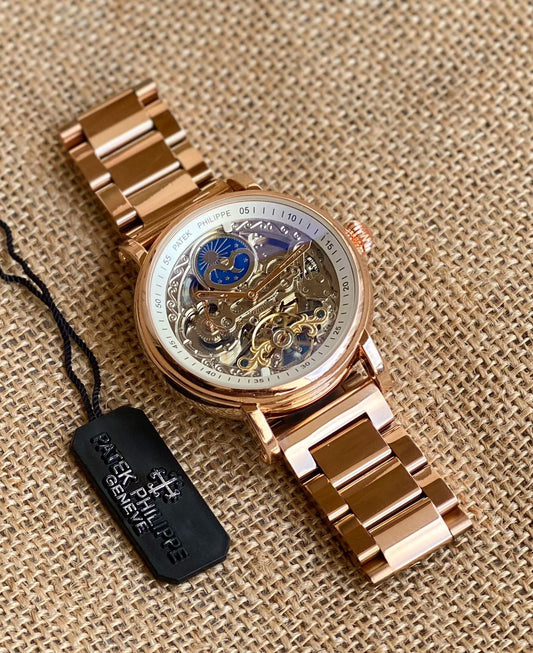 Rose Gold Mechanical Automatic Watch