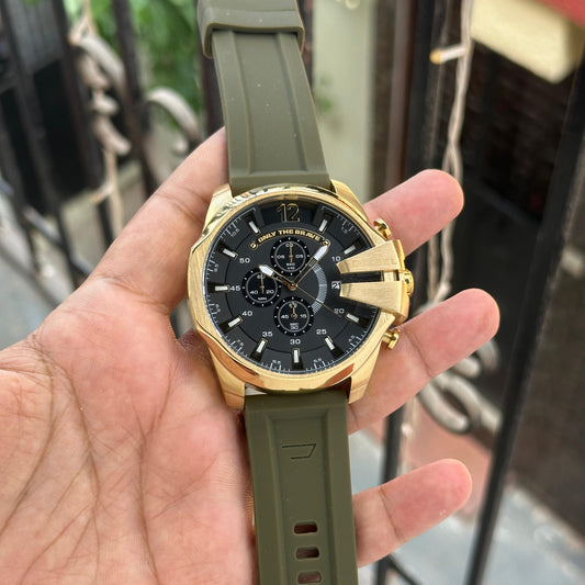Green Black Fibre Watch