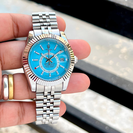 Silver Blue Watch