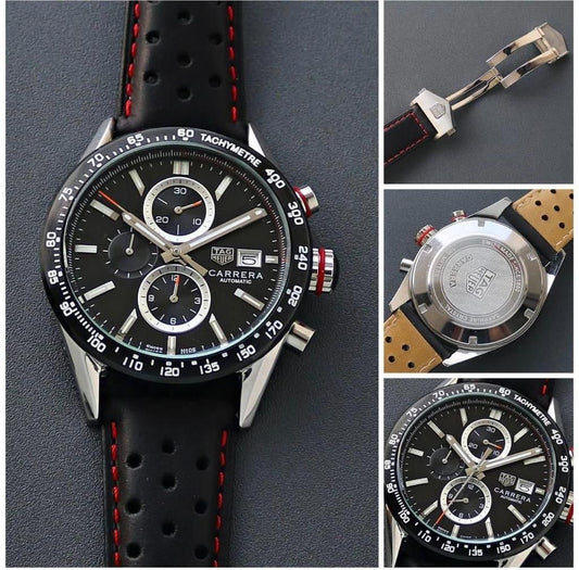 Black Silver Chronograph Watch