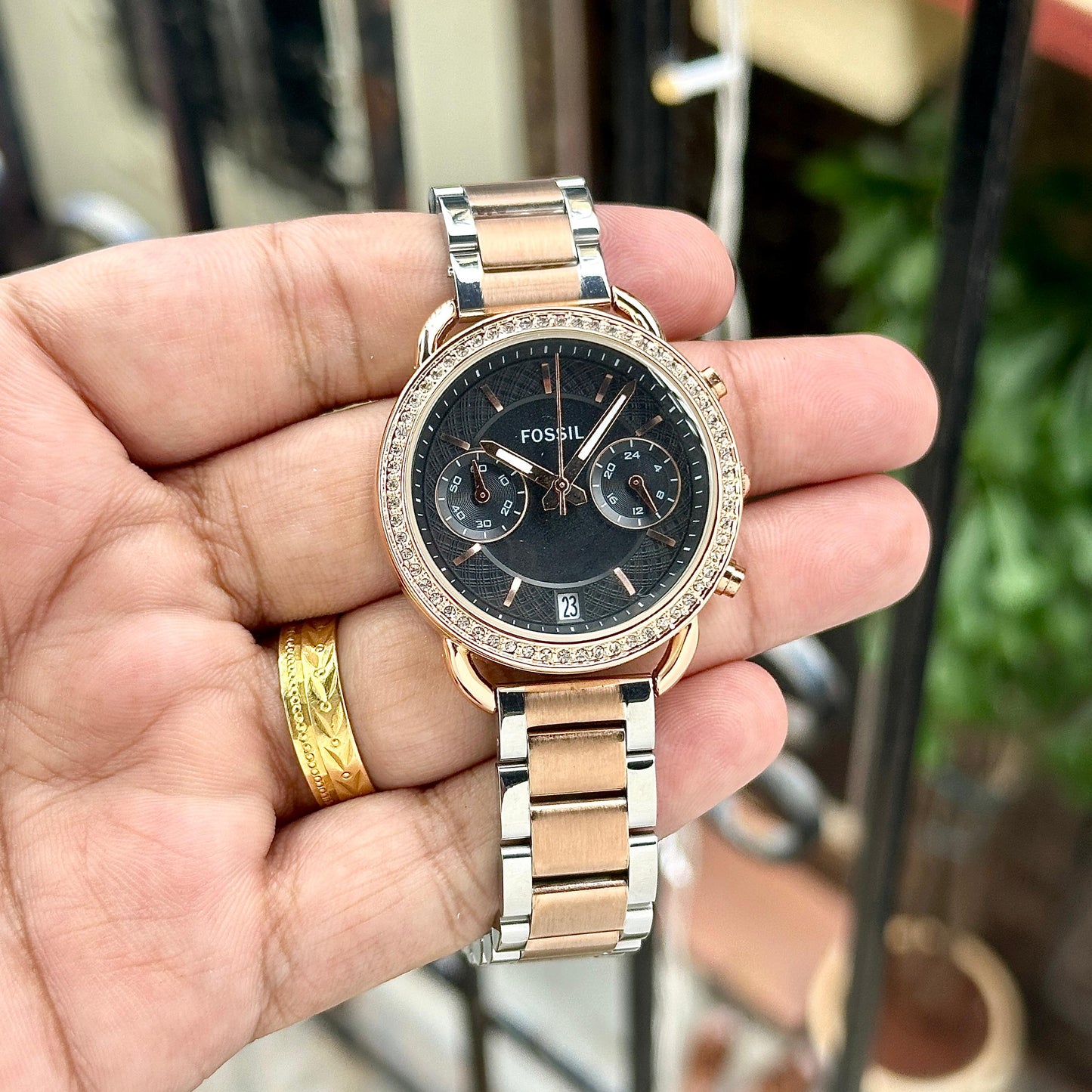Dual Tone Black Watch