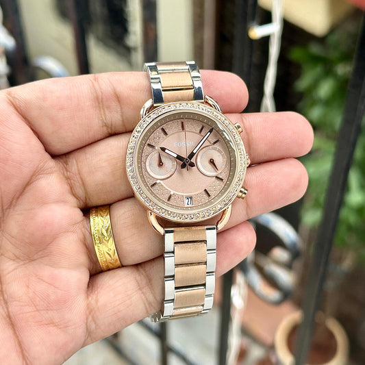 Dual Tone Rose Gold Watch