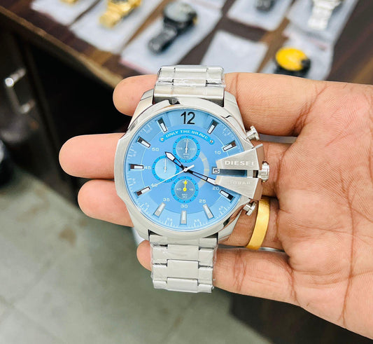 Silver Blue Watch
