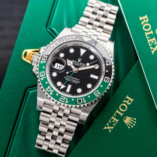 Silver Green With Black Dial