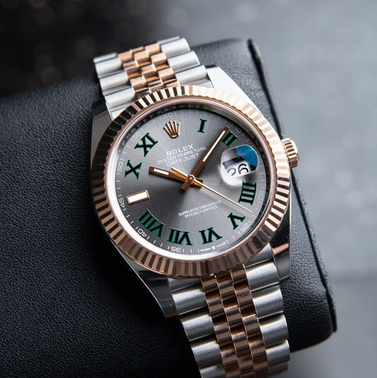 Silver Copper Grey With Roman Numbers