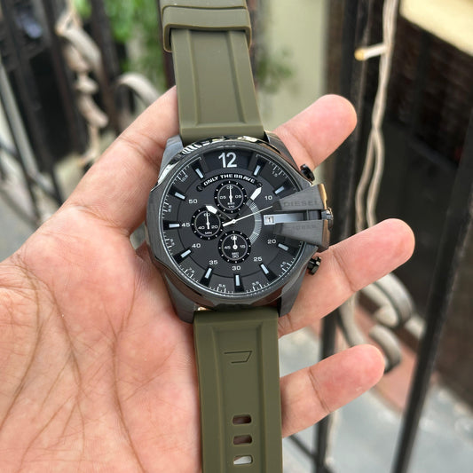 Green Black Fibre Watch