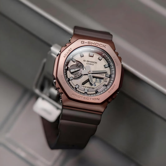 Rose Gold Grey Digital Watch