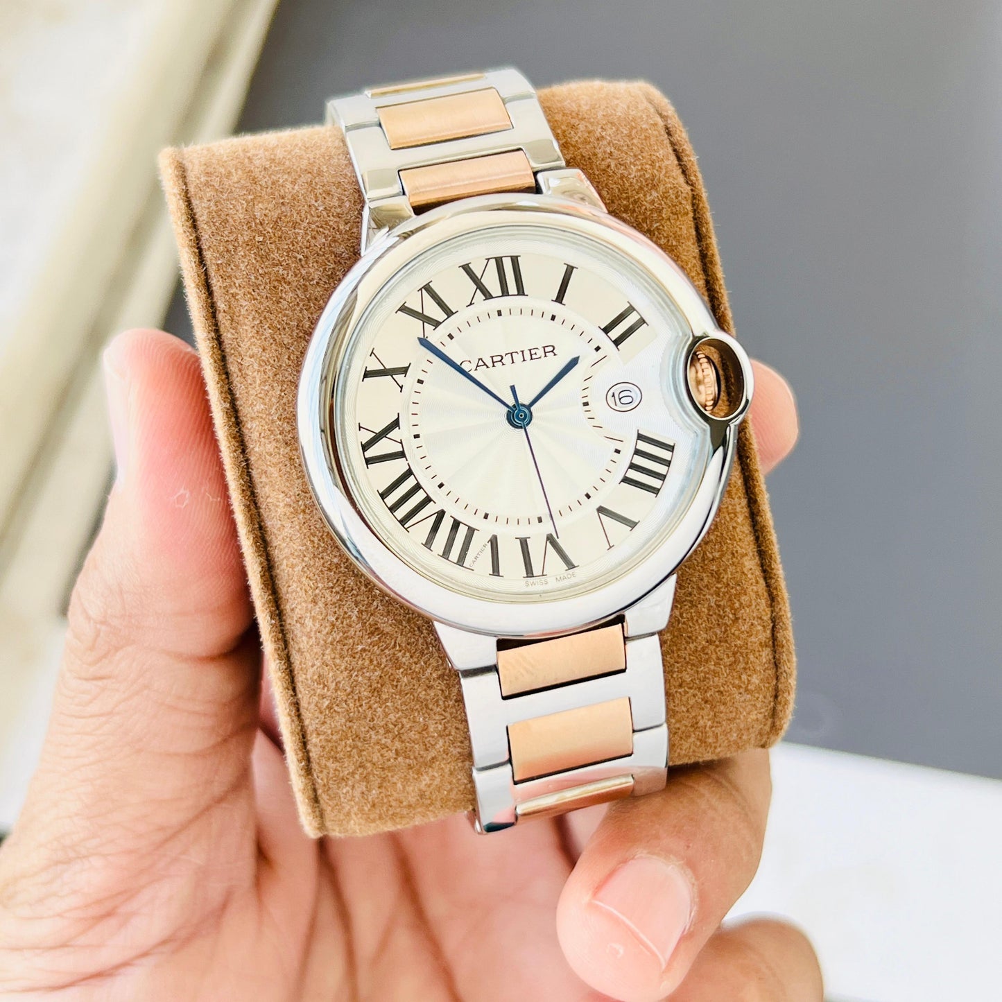 RoseGold Silver Watch