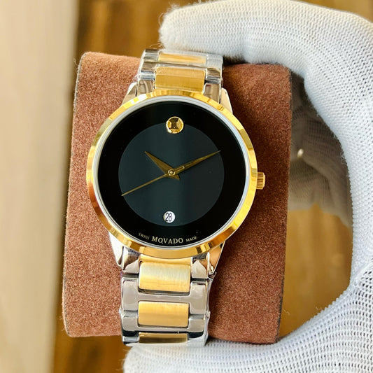 Gold Silver With Black Dial