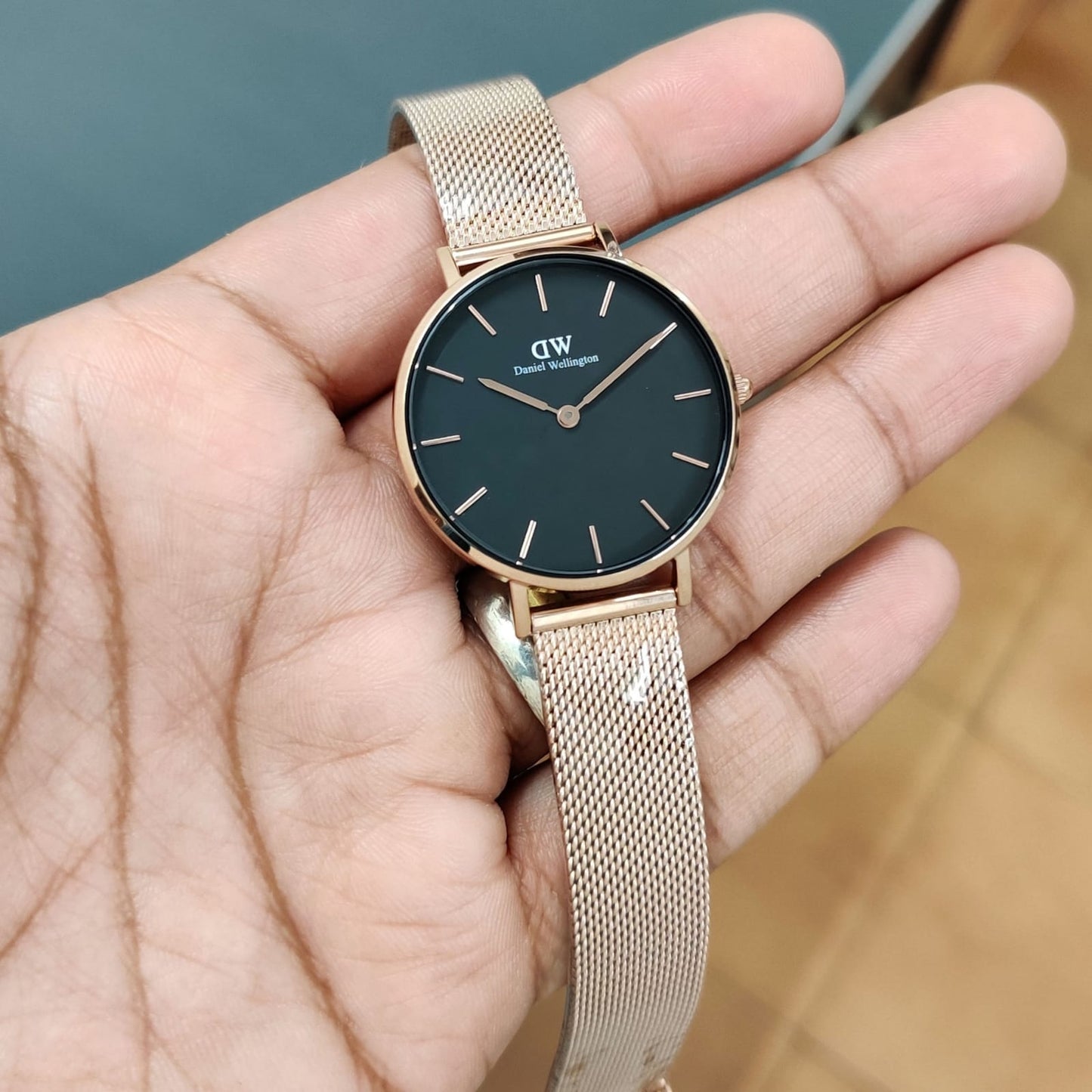 Rose Gold Black Watch
