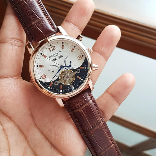 Brown Leather Automatic Watch