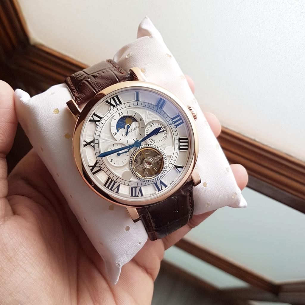 Brown Leather Automatic Watch