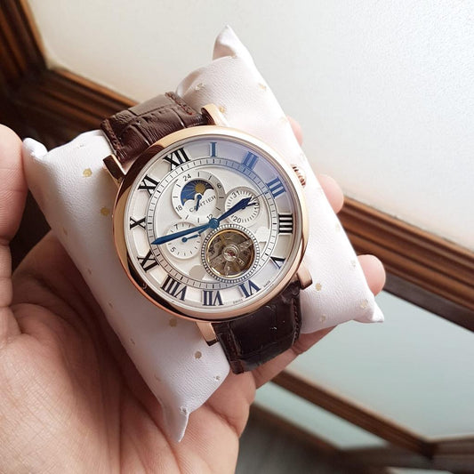 Brown Leather Automatic Watch