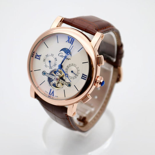 Brown Leather Automatic Watch