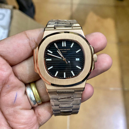 Rose Gold Black Watch