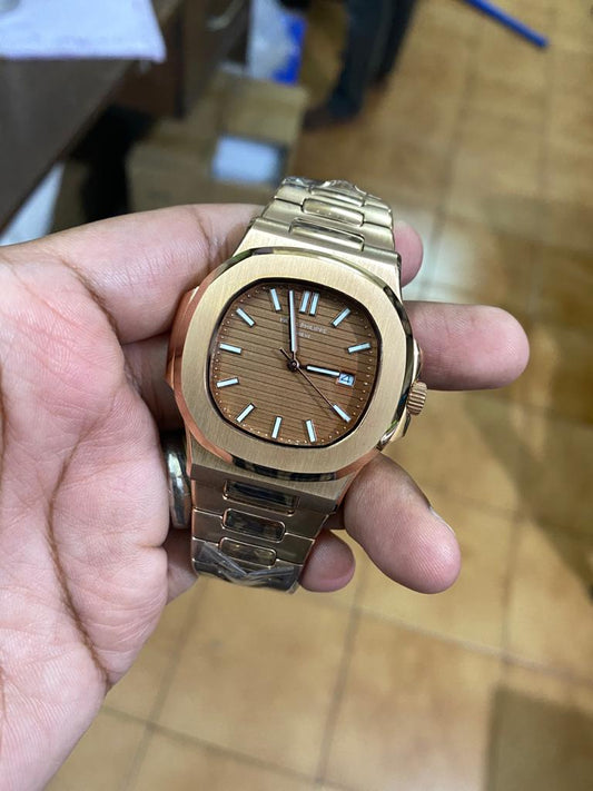 Rose Gold Brown Watch