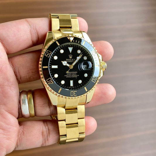Gold Black Automatic Watch