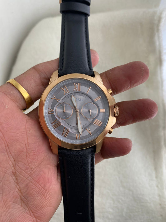 Black Grey Chronograph Watch