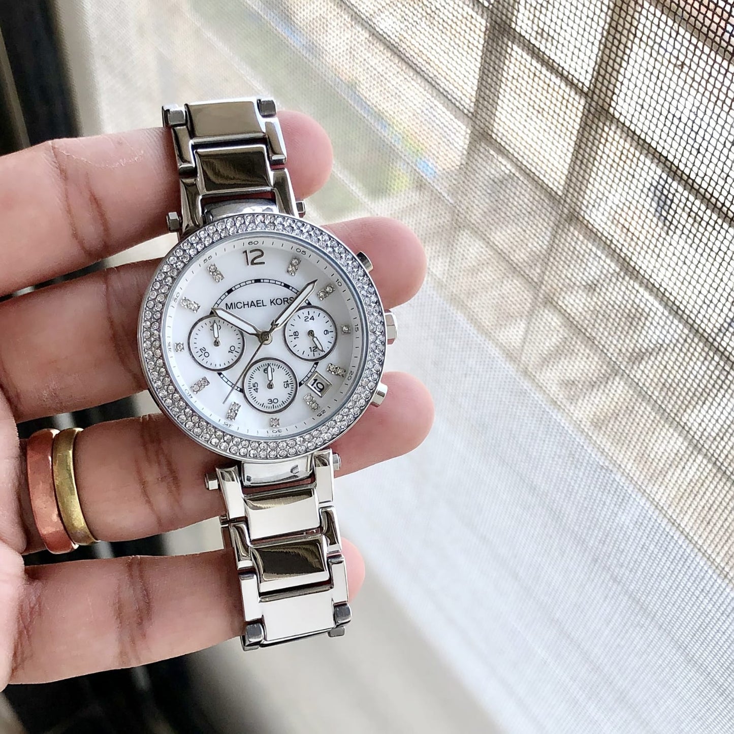 Full Silver Chronograph Watch