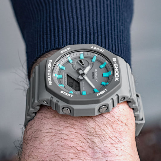 Grey Analog Digital Watch