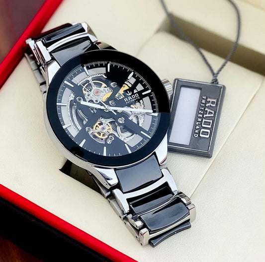 Black Silver Automatic Watch