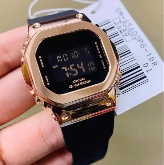 Rose Gold Black Digital Watch