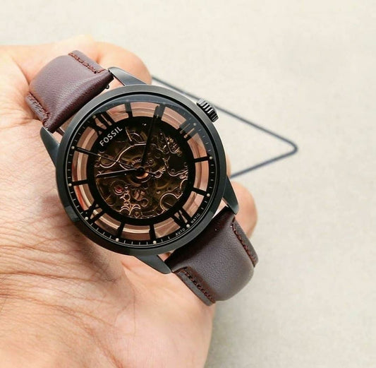Brown Leather Automatic Watch