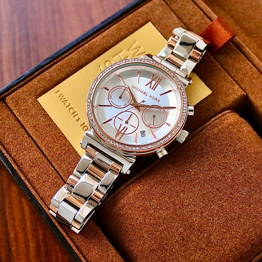 Dual Tone Chronograph Watch