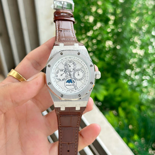 Brown Silver Ultra Premium Automatic Watch