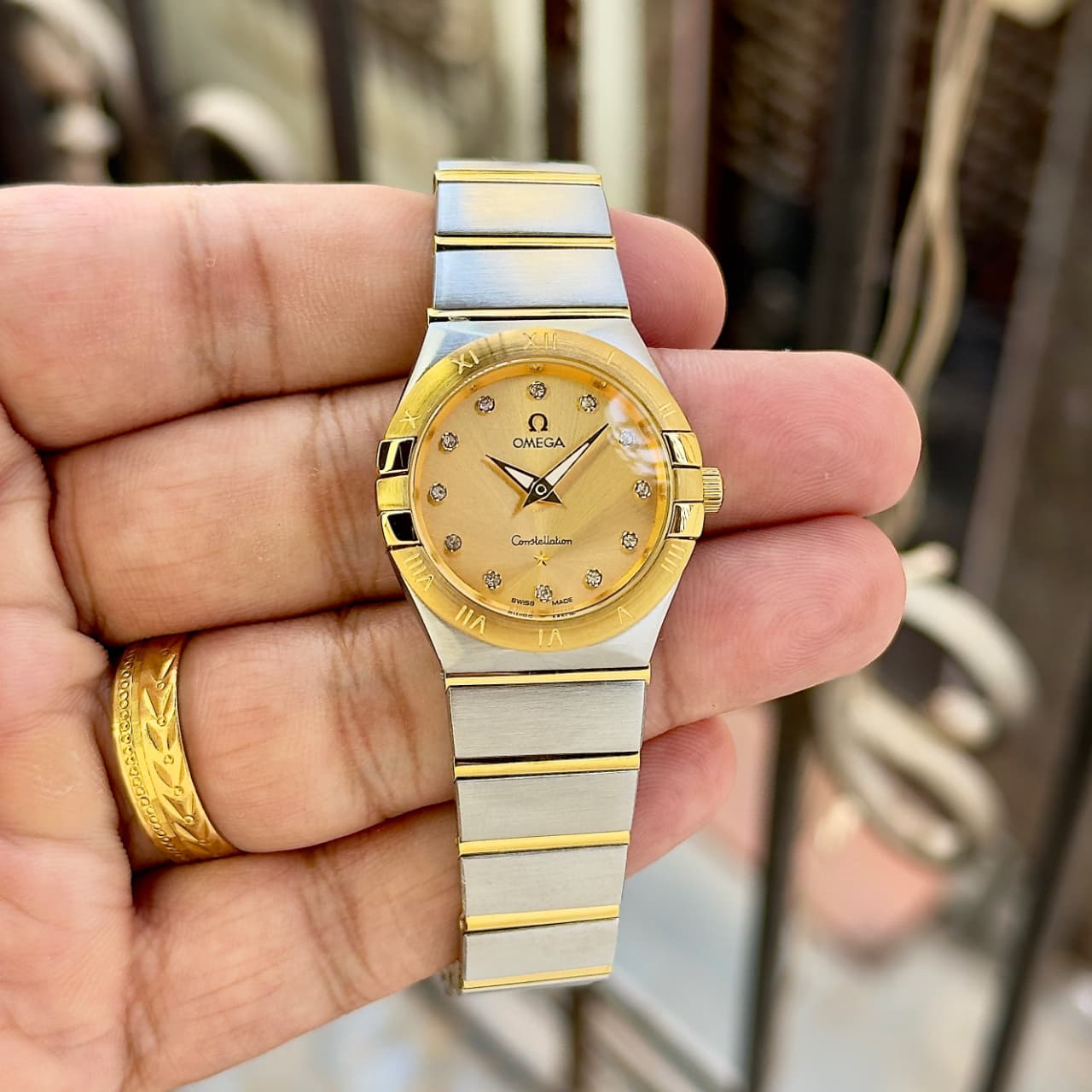 Silver Yellow Women's Premium Watch