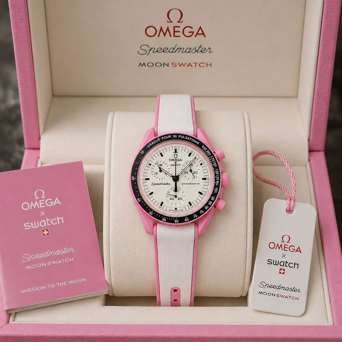 White Pink Chronograph Unisex Watch