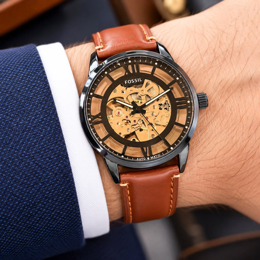 Brown Black Gold Automatic Watch (Upgraded Quality)