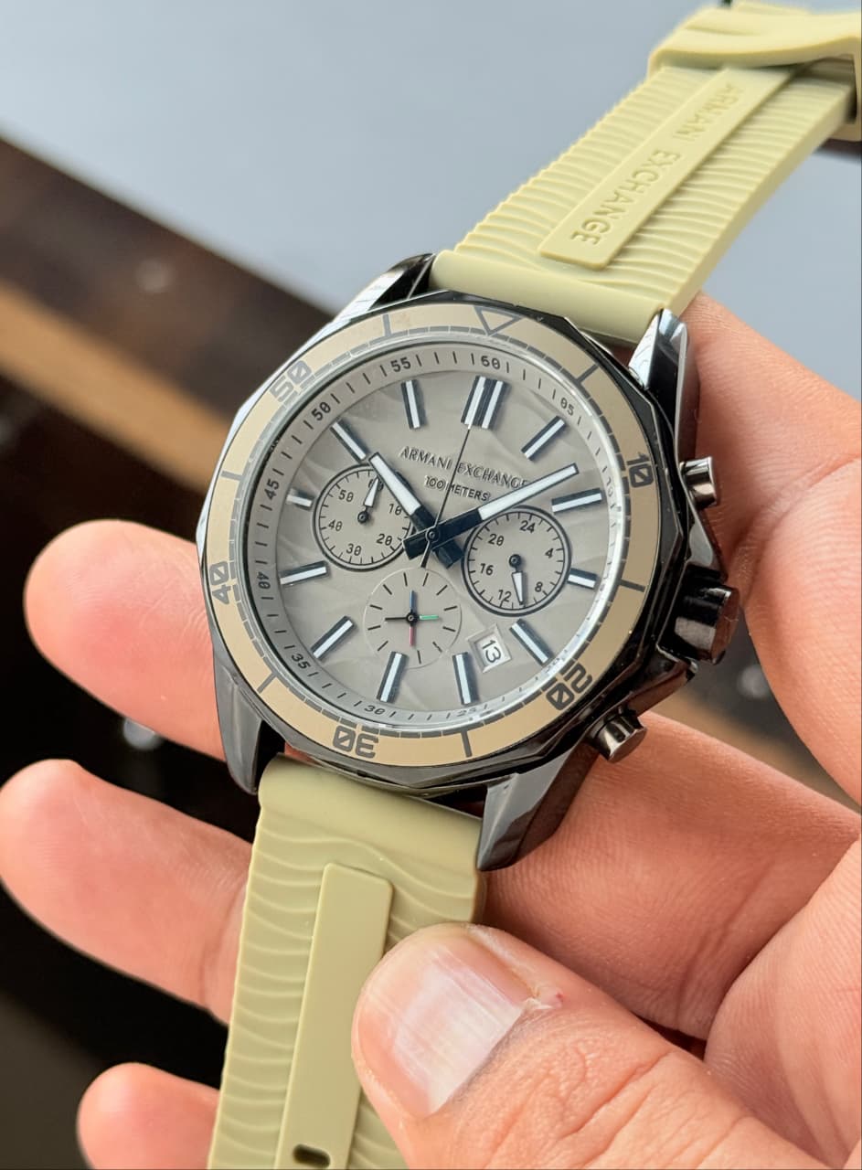 Green Grey Chronograph Watch