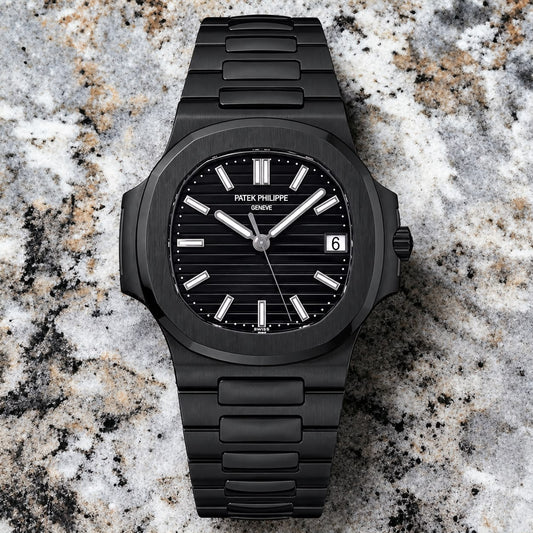 All Black Nautilus Ultra Premium Automatic Watch