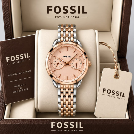 Silver Rosegold Chronograph Women's Watches