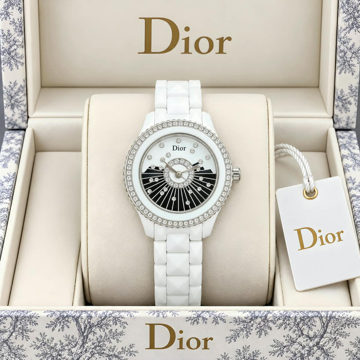 White Diamond Women's Ceramic Watch