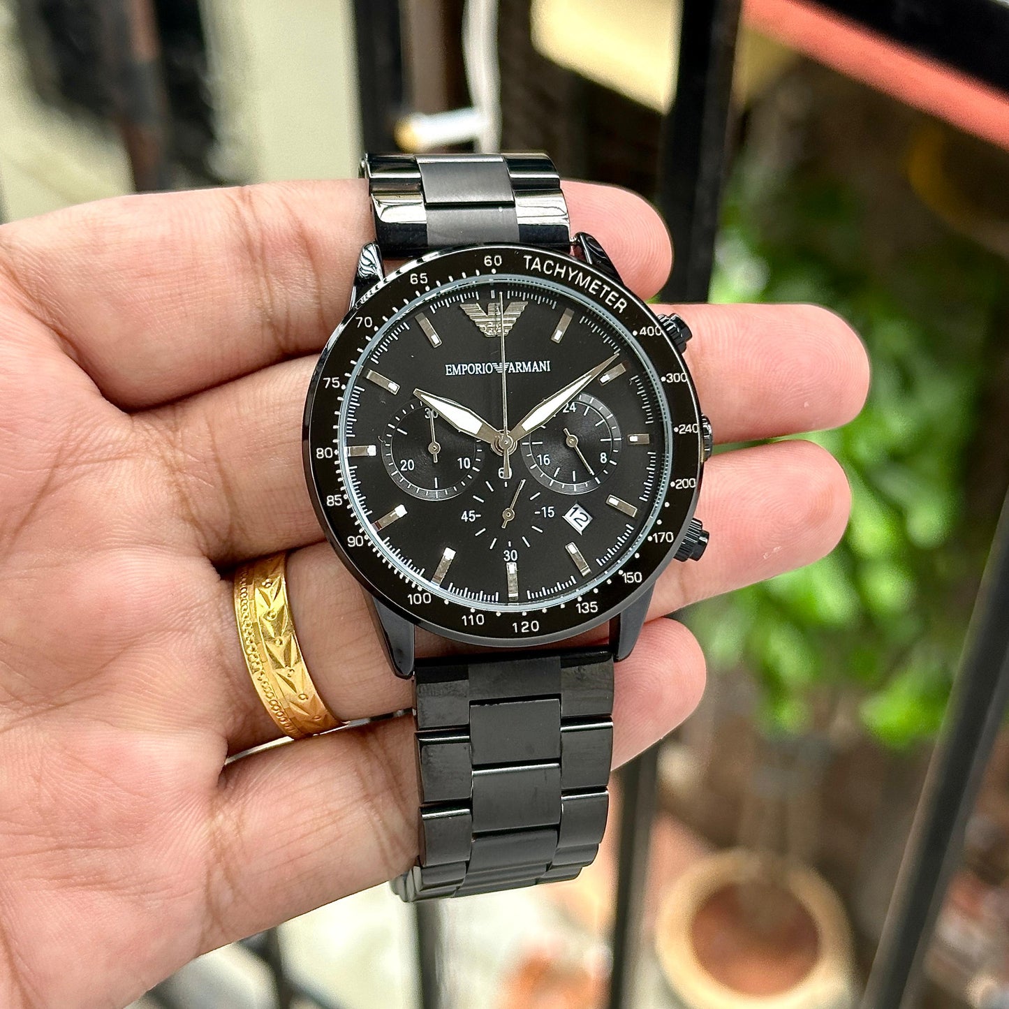 Black Chronograph Watch